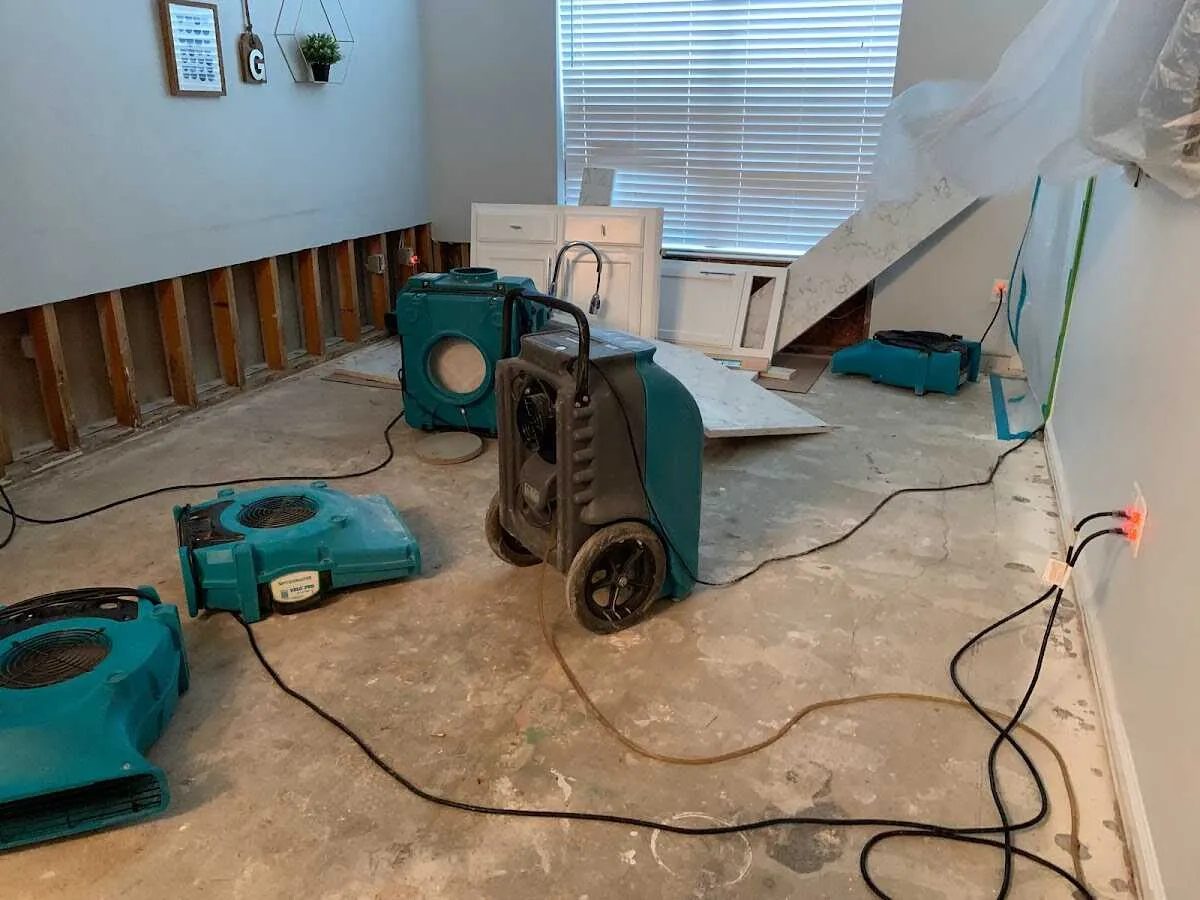 Dehumidifier in flood-cut room for Water Extraction & Removal in Pittsfield